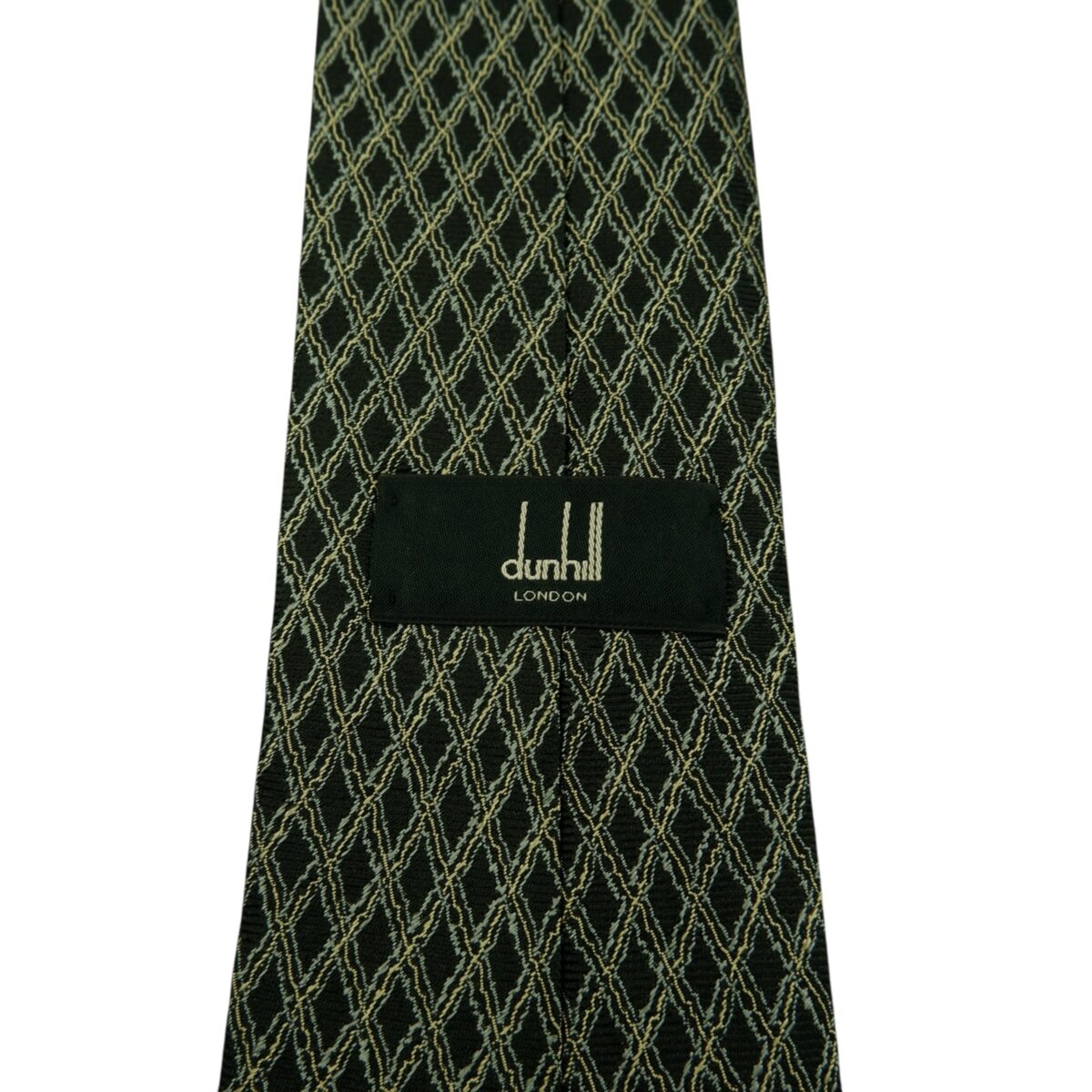 a15933 9 Dunhill Tie Silk Black Check Italy (US Import Tax Included) มุมที่ 9