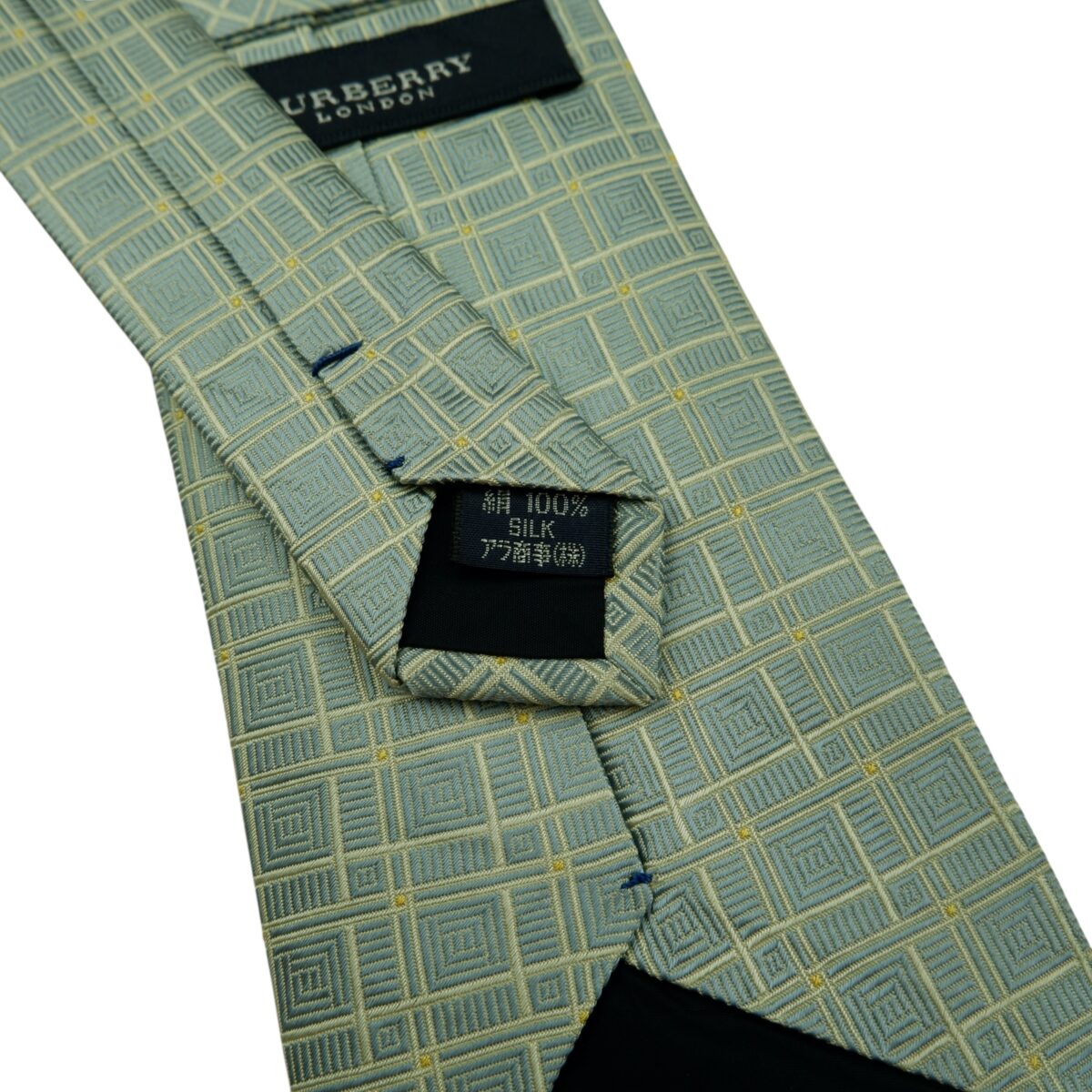 a15957 11 Burberry Tie Silk Blue Check Japan (US Import Tax Included) มุมที่ 11