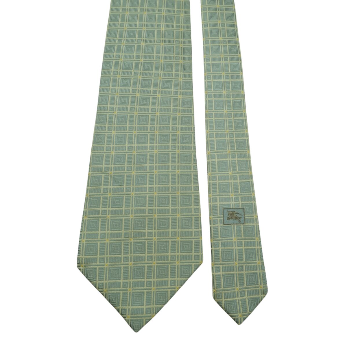 a15957 3 Burberry Tie Silk Blue Check Japan (US Import Tax Included) มุมที่ 3
