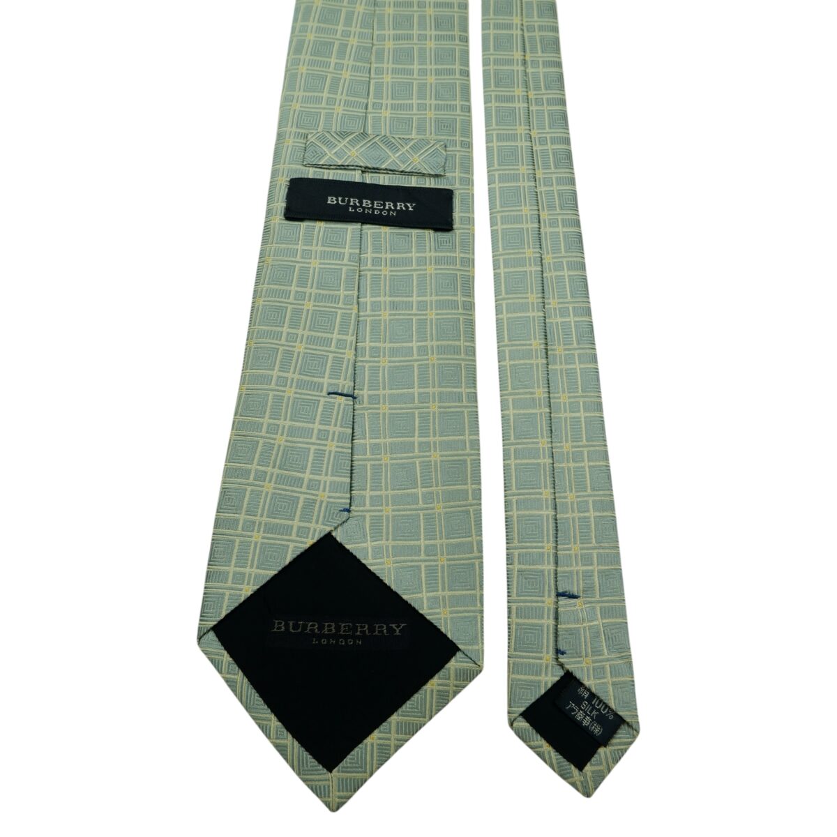 a15957 4 Burberry Tie Silk Blue Check Japan (US Import Tax Included) มุมที่ 4