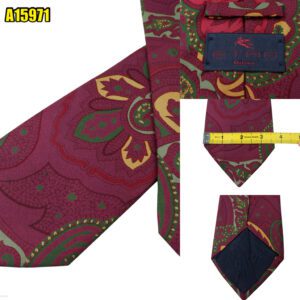 Etro Tie Silk Dark Brown Abstract Italy (US Import Tax Included) มุมที่ 1