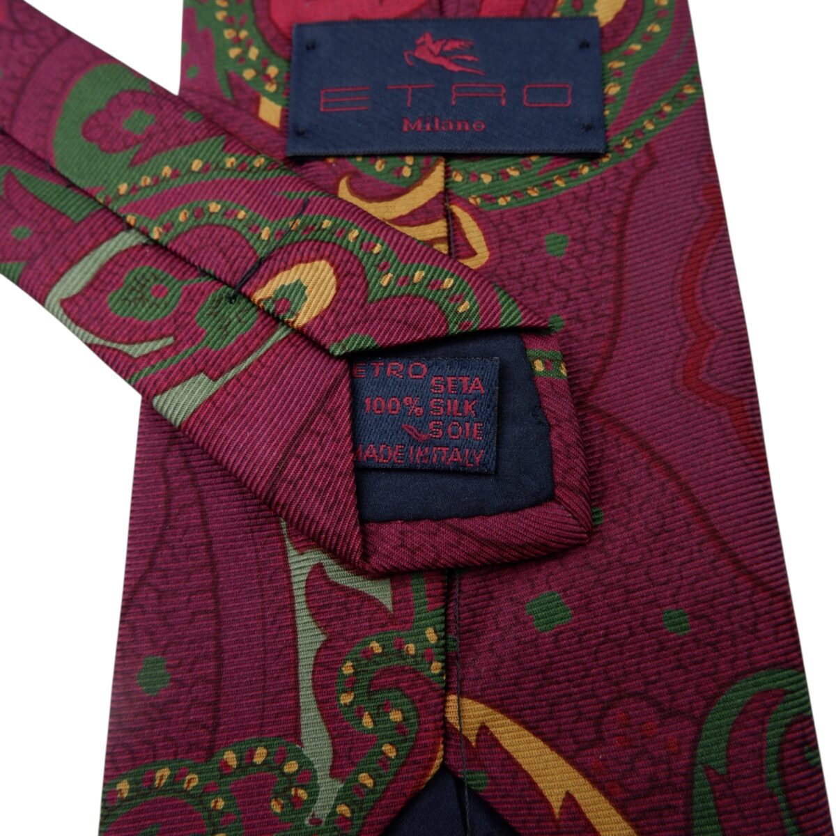 Etro Tie Silk Dark Brown Abstract Italy (US Import Tax Included) | mesabb clothing Etro Tie Silk Dark Brown Abstract Italy (US Import Tax Included) มุมที่ 10