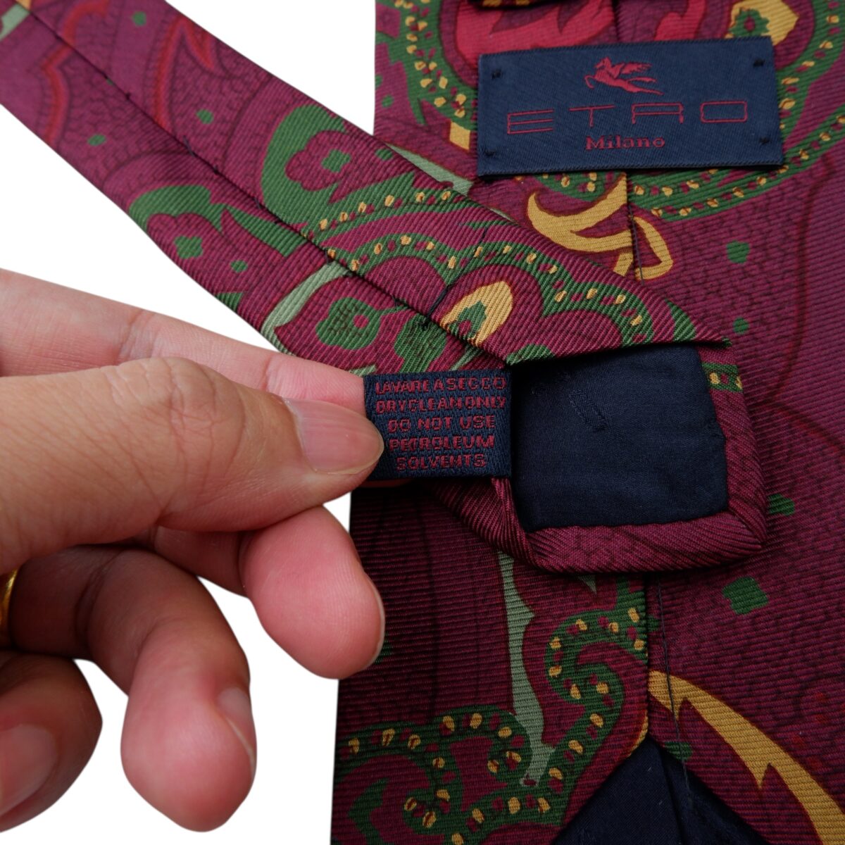 Etro Tie Silk Dark Brown Abstract Italy (US Import Tax Included) | mesabb clothing Etro Tie Silk Dark Brown Abstract Italy (US Import Tax Included) มุมที่ 11