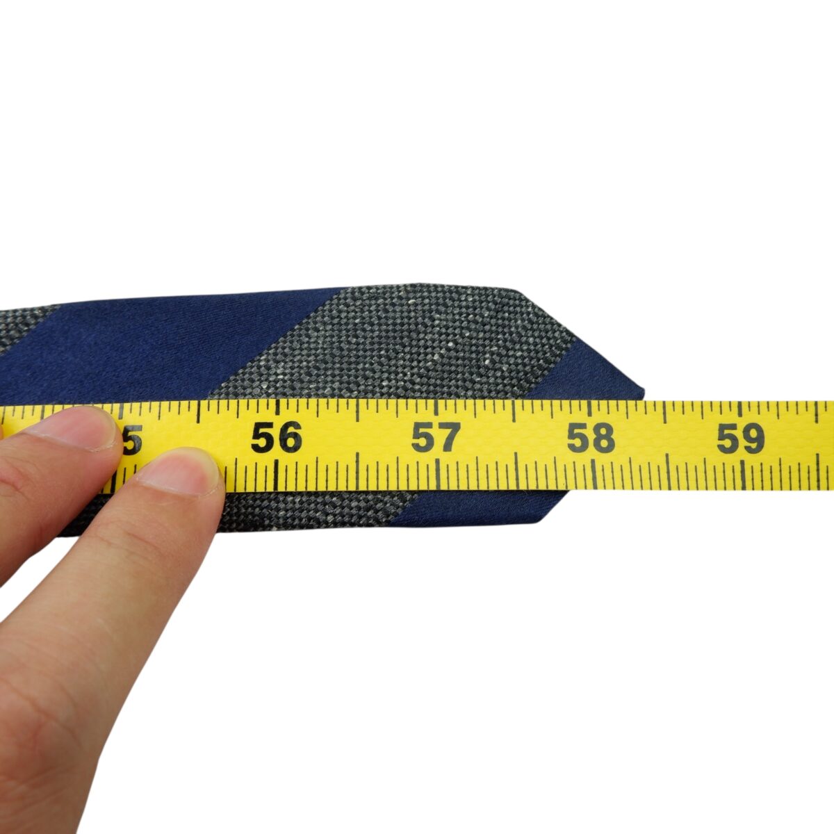 a15972 11 Beams Tie Silk Blue Grey Stripe China (US Import Tax Included) มุมที่ 11