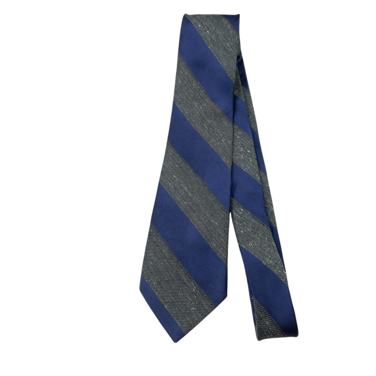 a15972 5 Beams Tie Silk Blue Grey Stripe China (US Import Tax Included) มุมที่ 5