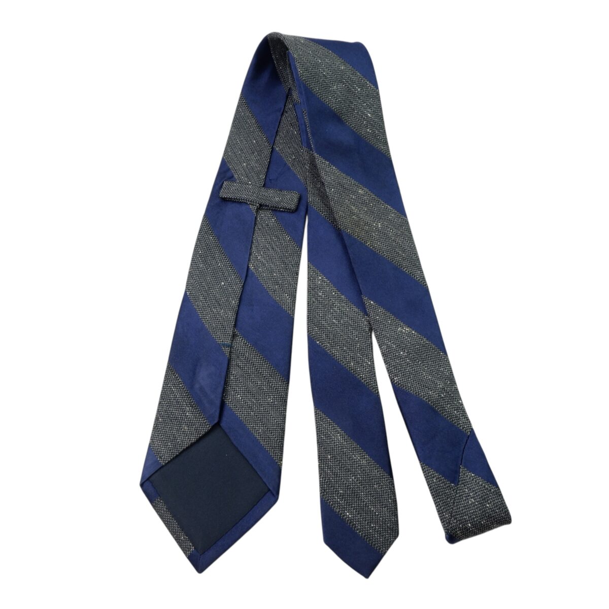 a15972 6 Beams Tie Silk Blue Grey Stripe China (US Import Tax Included) มุมที่ 6