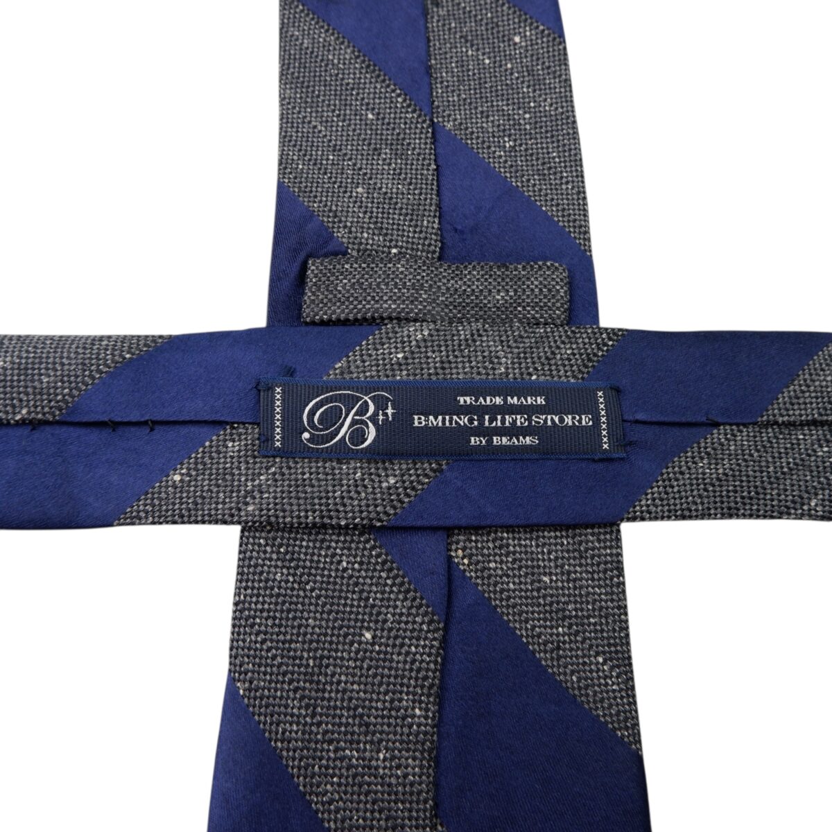 a15972 7 Beams Tie Silk Blue Grey Stripe China (US Import Tax Included) มุมที่ 7