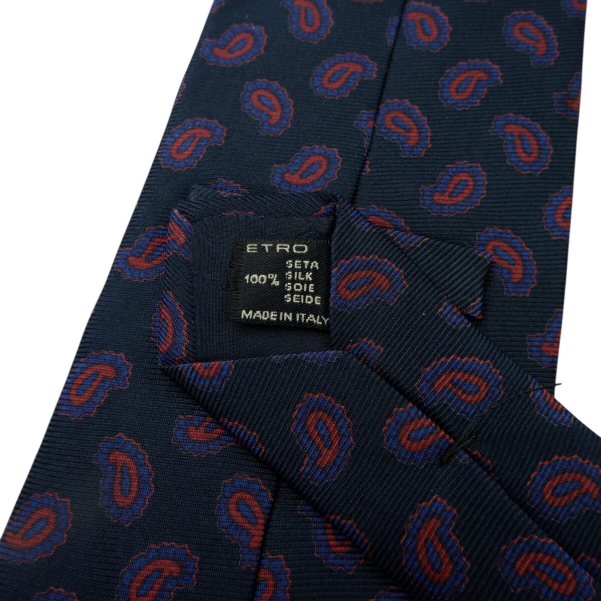 Etro Tie Silk Black Paisley Pattern Italy (US Import Tax Included) | mesabb clothing Etro Tie Silk Black Paisley Pattern Italy (US Import Tax Included) มุมที่ 10