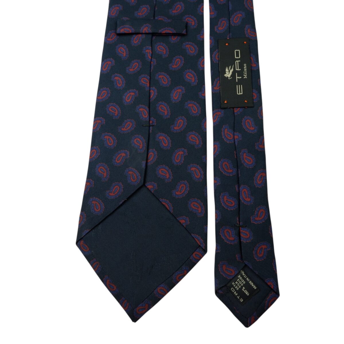 Etro Tie Silk Black Paisley Pattern Italy (US Import Tax Included) | mesabb clothing Etro Tie Silk Black Paisley Pattern Italy (US Import Tax Included) มุมที่ 4