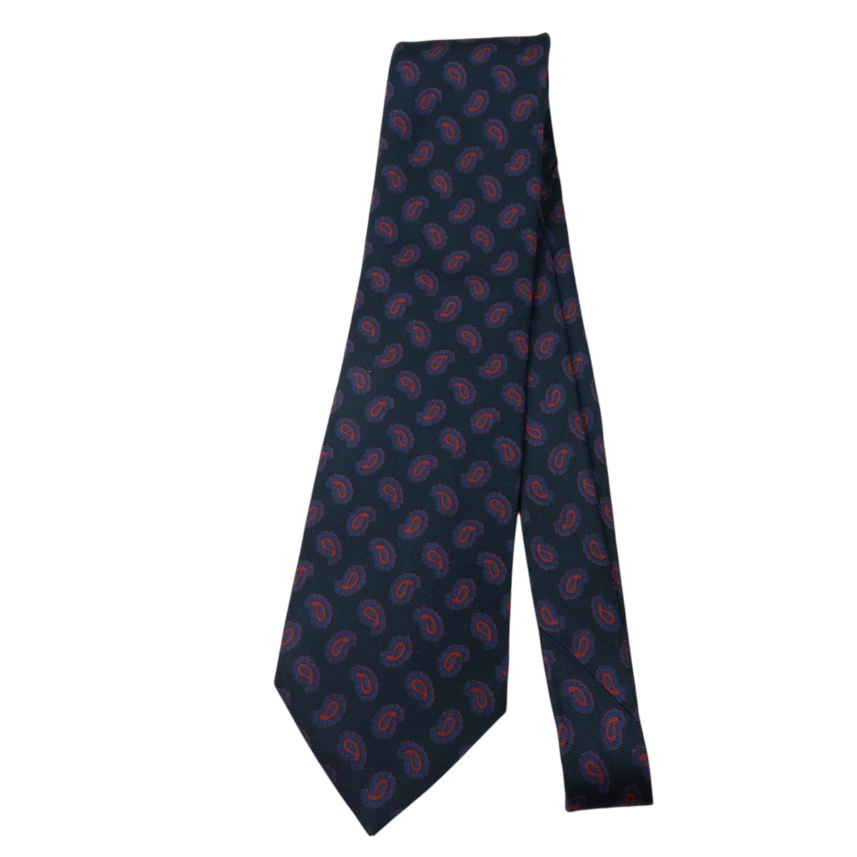 Etro Tie Silk Black Paisley Pattern Italy (US Import Tax Included) | mesabb clothing Etro Tie Silk Black Paisley Pattern Italy (US Import Tax Included) มุมที่ 5