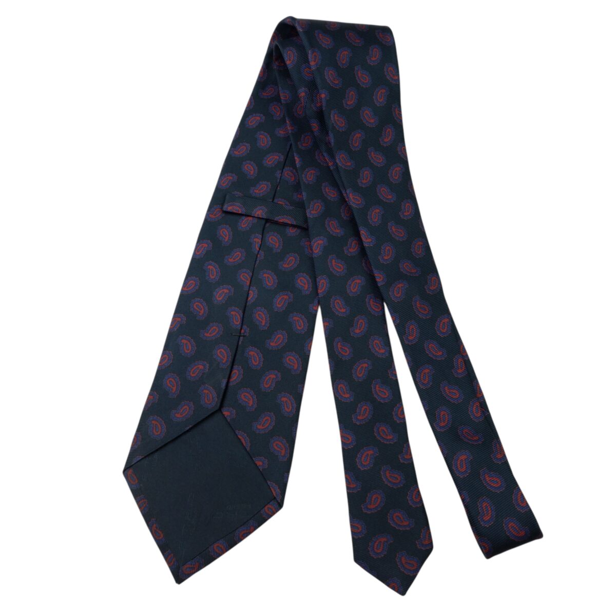 Etro Tie Silk Black Paisley Pattern Italy (US Import Tax Included) | mesabb clothing Etro Tie Silk Black Paisley Pattern Italy (US Import Tax Included) มุมที่ 7