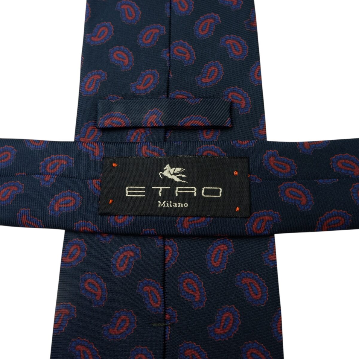 Etro Tie Silk Black Paisley Pattern Italy (US Import Tax Included) | mesabb clothing Etro Tie Silk Black Paisley Pattern Italy (US Import Tax Included) มุมที่ 9