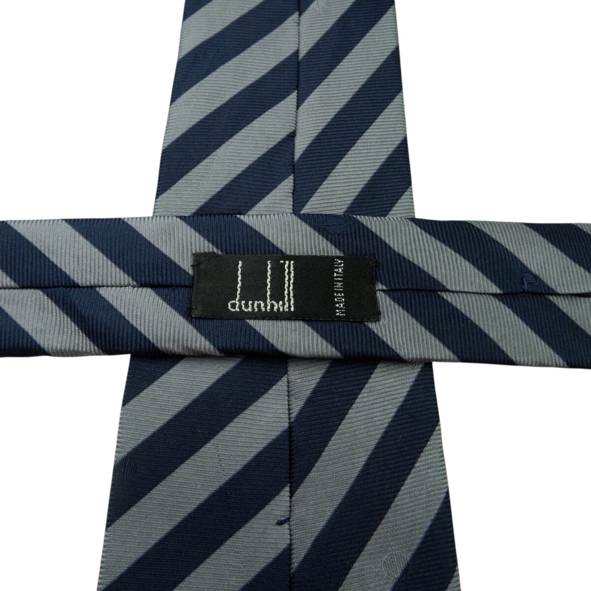 Dunhill Tie Silk Blue Gray Stripe Italy (US Import Tax Included) | mesabb clothing Dunhill Tie Silk Blue Gray Stripe Italy (US Import Tax Included) มุมที่ 10