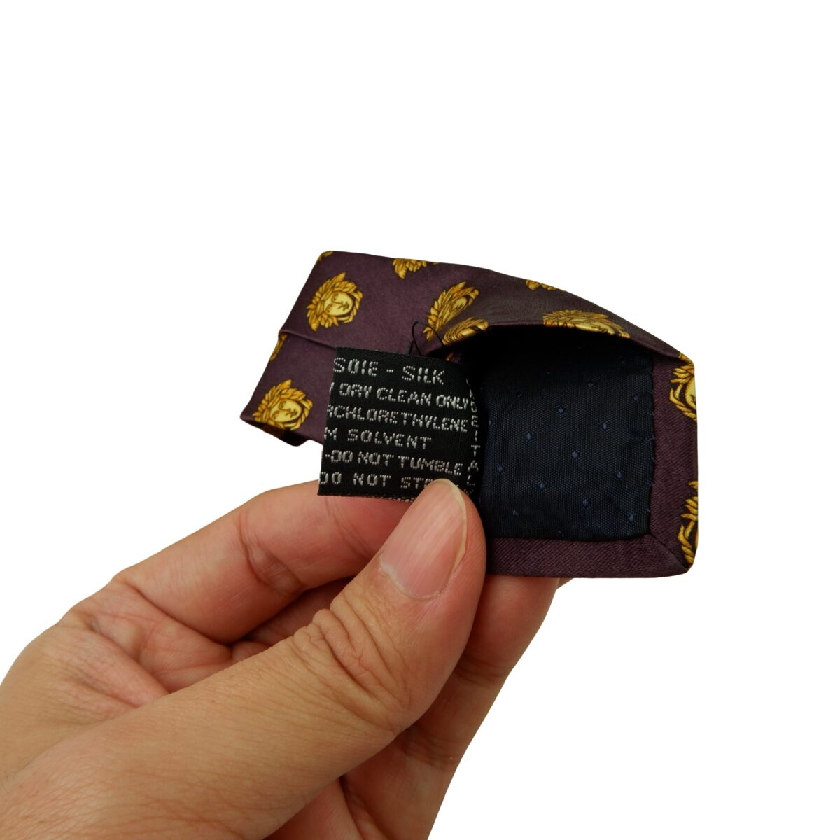a15988 11 Gianni Versace Tie Silk Purple Geometric Italy (US Import Tax Included) มุมที่ 11