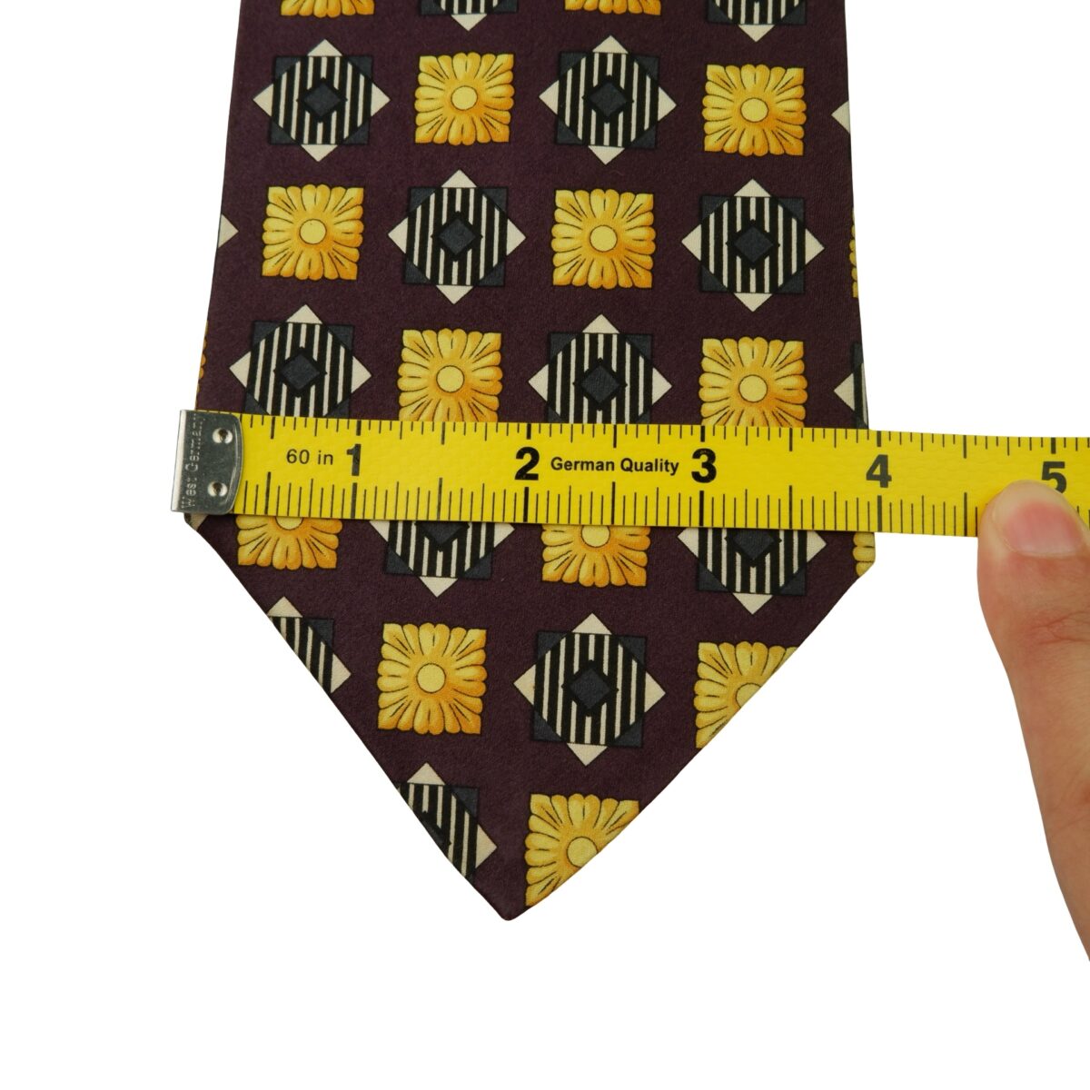 a15988 12 Gianni Versace Tie Silk Purple Geometric Italy (US Import Tax Included) มุมที่ 12