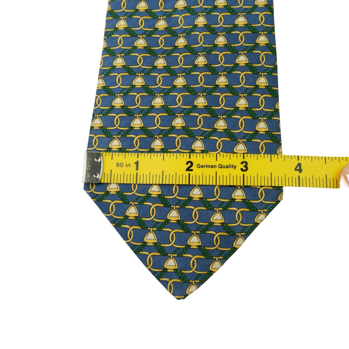 Lancel Tie Silk Blue Checkered Chain France (US Import Tax Included) | mesabb clothing Lancel Tie Silk Blue Checkered Chain France (US Import Tax Included) มุมที่ 11