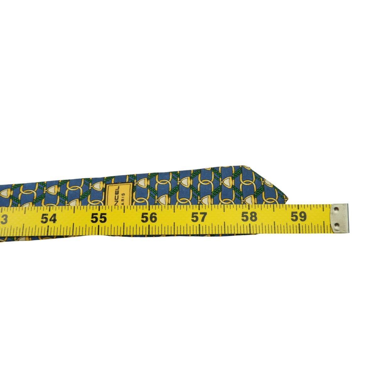 Lancel Tie Silk Blue Checkered Chain France (US Import Tax Included) | mesabb clothing Lancel Tie Silk Blue Checkered Chain France (US Import Tax Included) มุมที่ 12