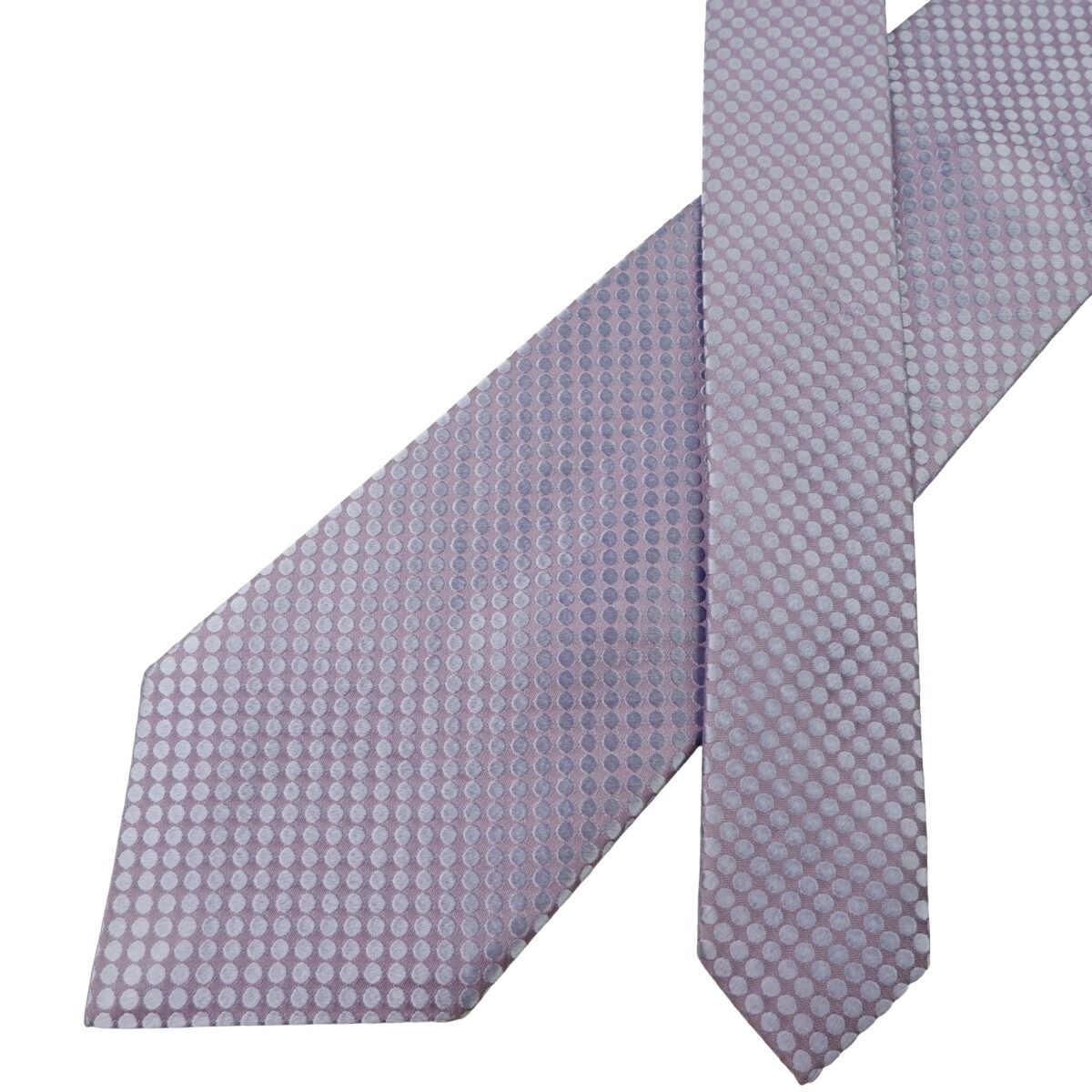 a15991 2 Ermenegildo Zegna Tie Silk Purple Dot Geometric Italy (US Import Tax Included) มุมที่ 2