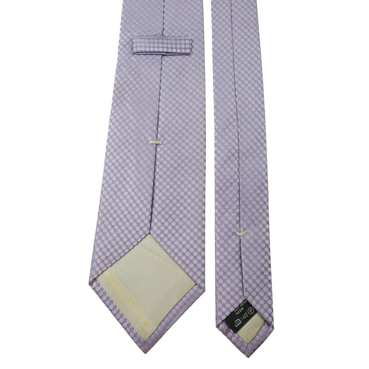 a15991 4 Ermenegildo Zegna Tie Silk Purple Dot Geometric Italy (US Import Tax Included) มุมที่ 4