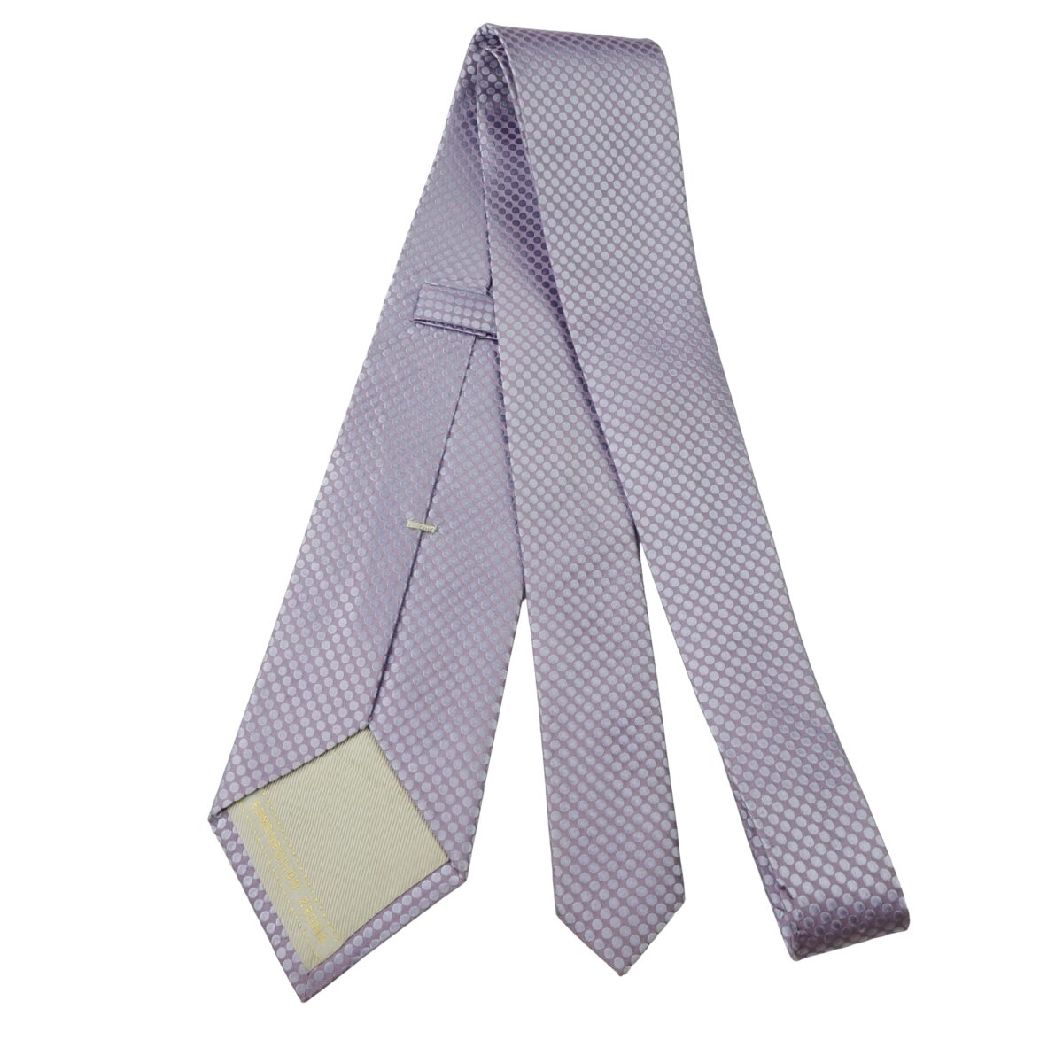 a15991 7 Ermenegildo Zegna Tie Silk Purple Dot Geometric Italy (US Import Tax Included) มุมที่ 7