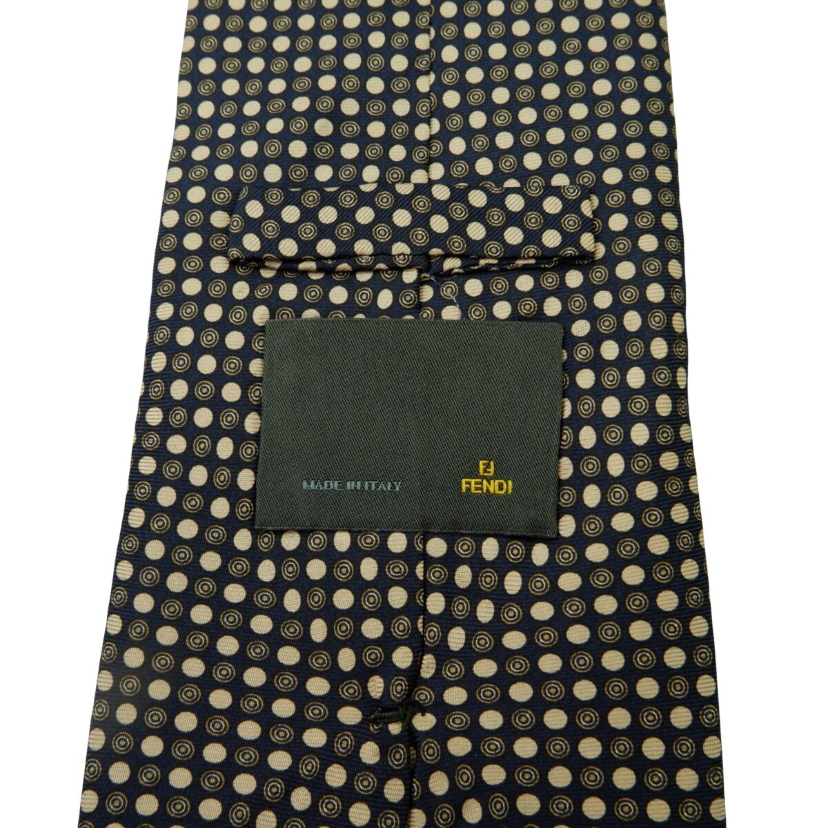 a15992 9 Fendi Tie Silk Black Dot Geometric Italy (US Import Tax Included) มุมที่ 9