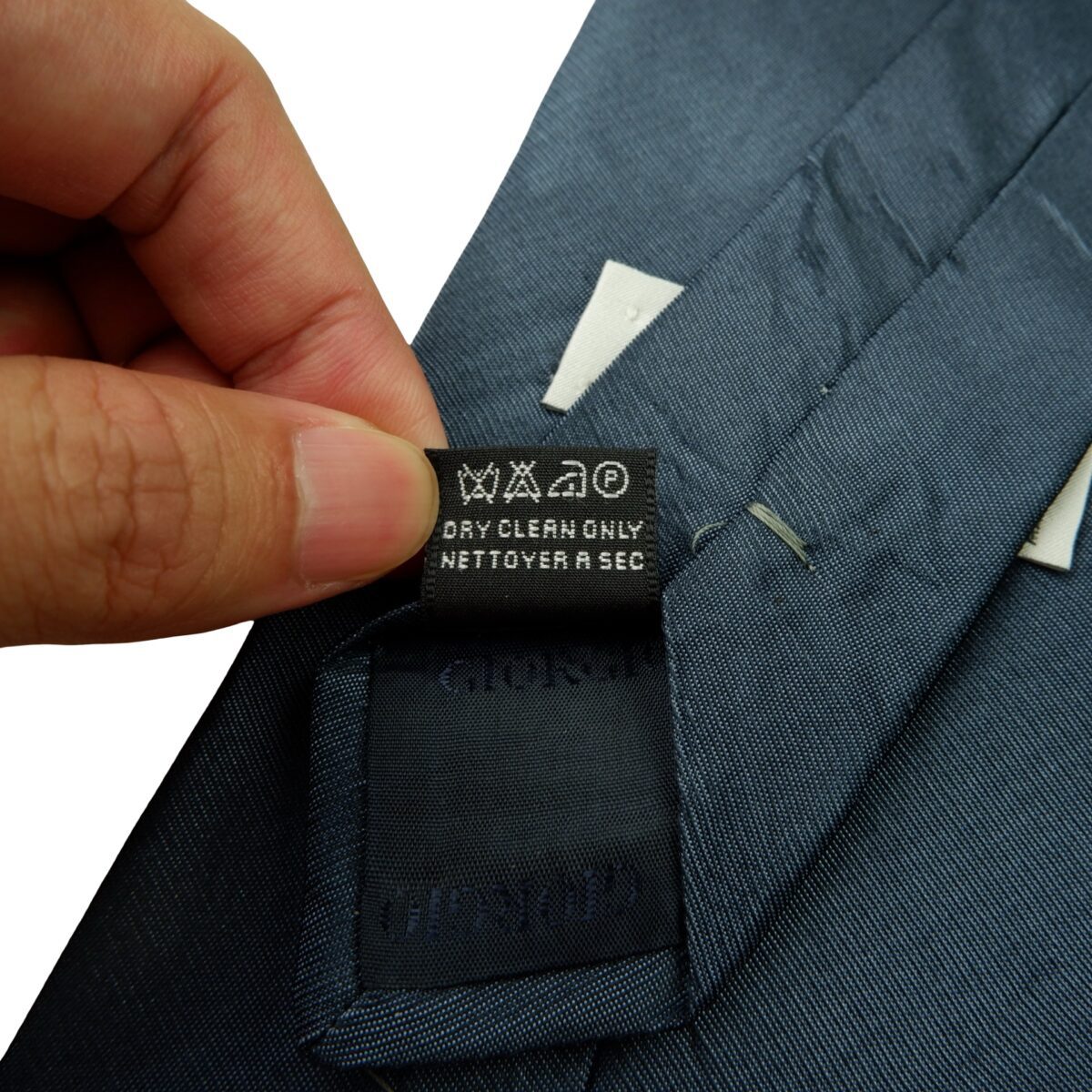 a15993 11 Armani Collezioni Tie Silk Solid Gray Italy (US Import Tax Included) มุมที่ 11