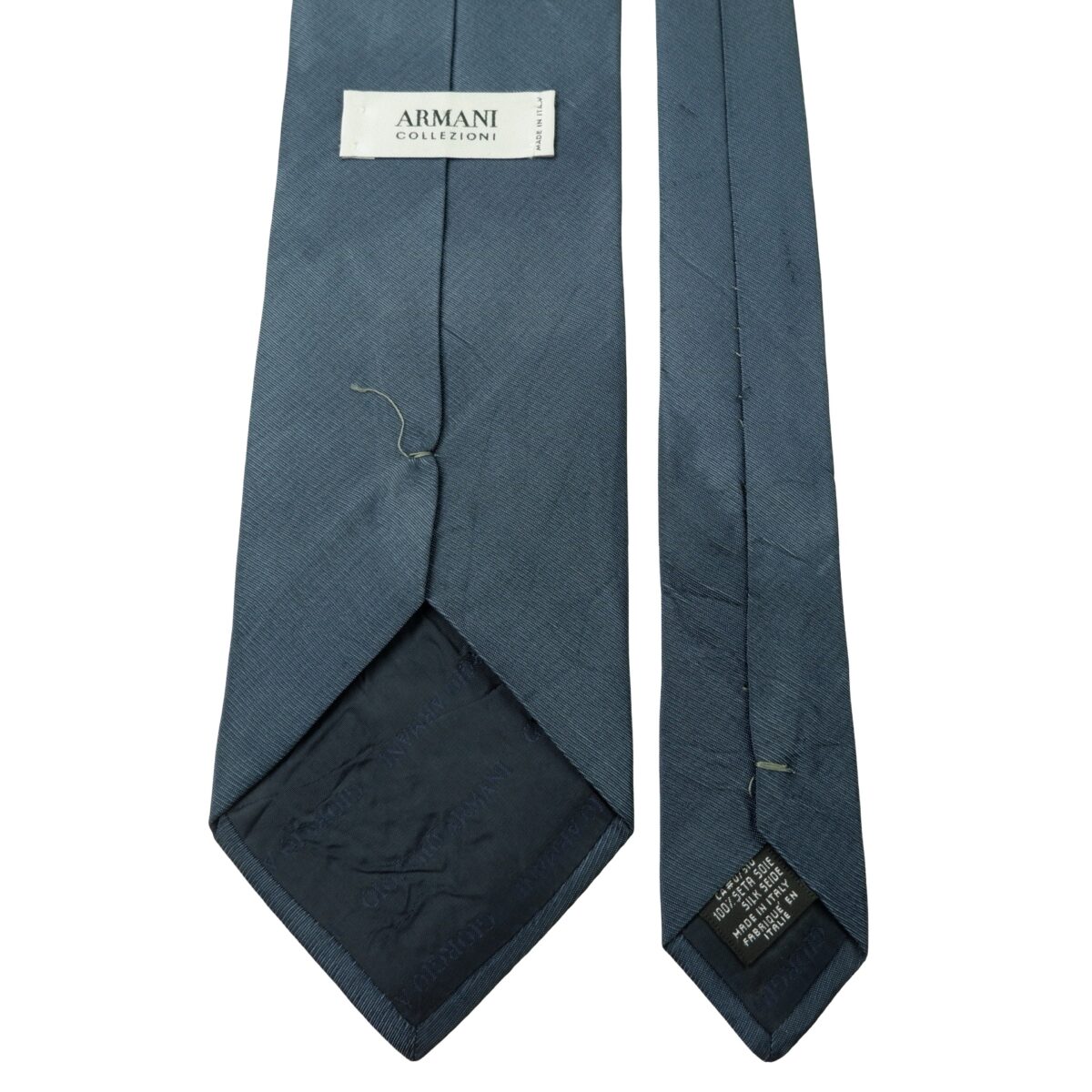 a15993 4 Armani Collezioni Tie Silk Solid Gray Italy (US Import Tax Included) มุมที่ 4