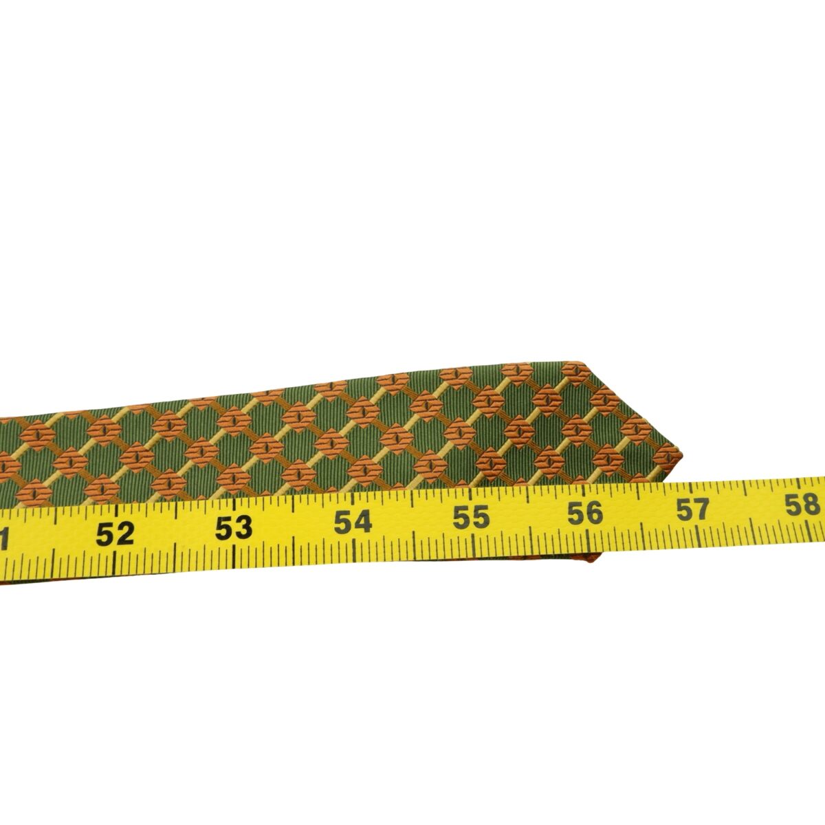 a15994 13 Jim Thompson Tie Silk Green Checkered Chain Thailand (US Import Tax Included) มุมที่ 13