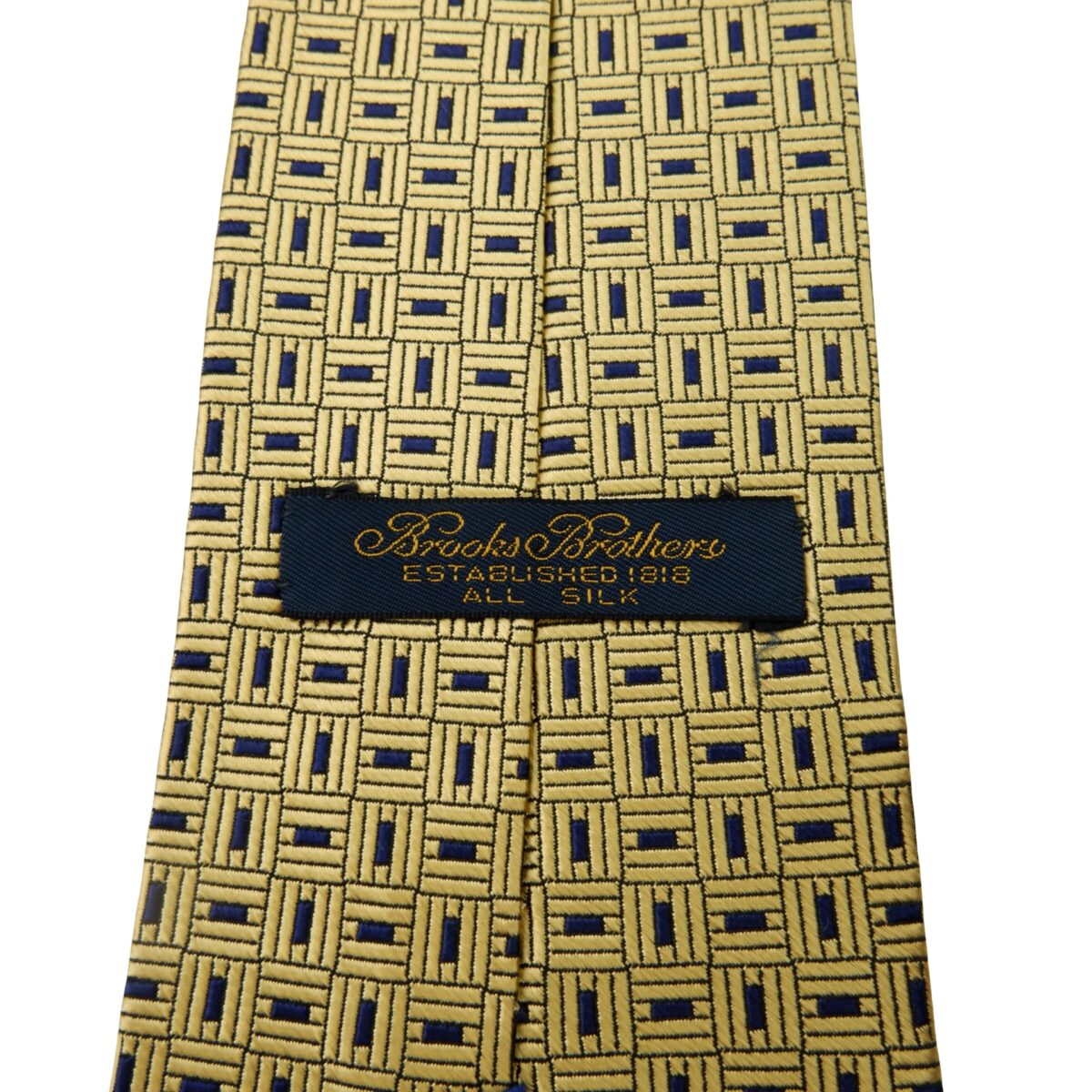 Brooks Brothers Tie Silk Gold Geometric USA (US Import Tax Included) | mesabb clothing Brooks Brothers Tie Silk Gold Geometric USA (US Import Tax Included) มุมที่ 9