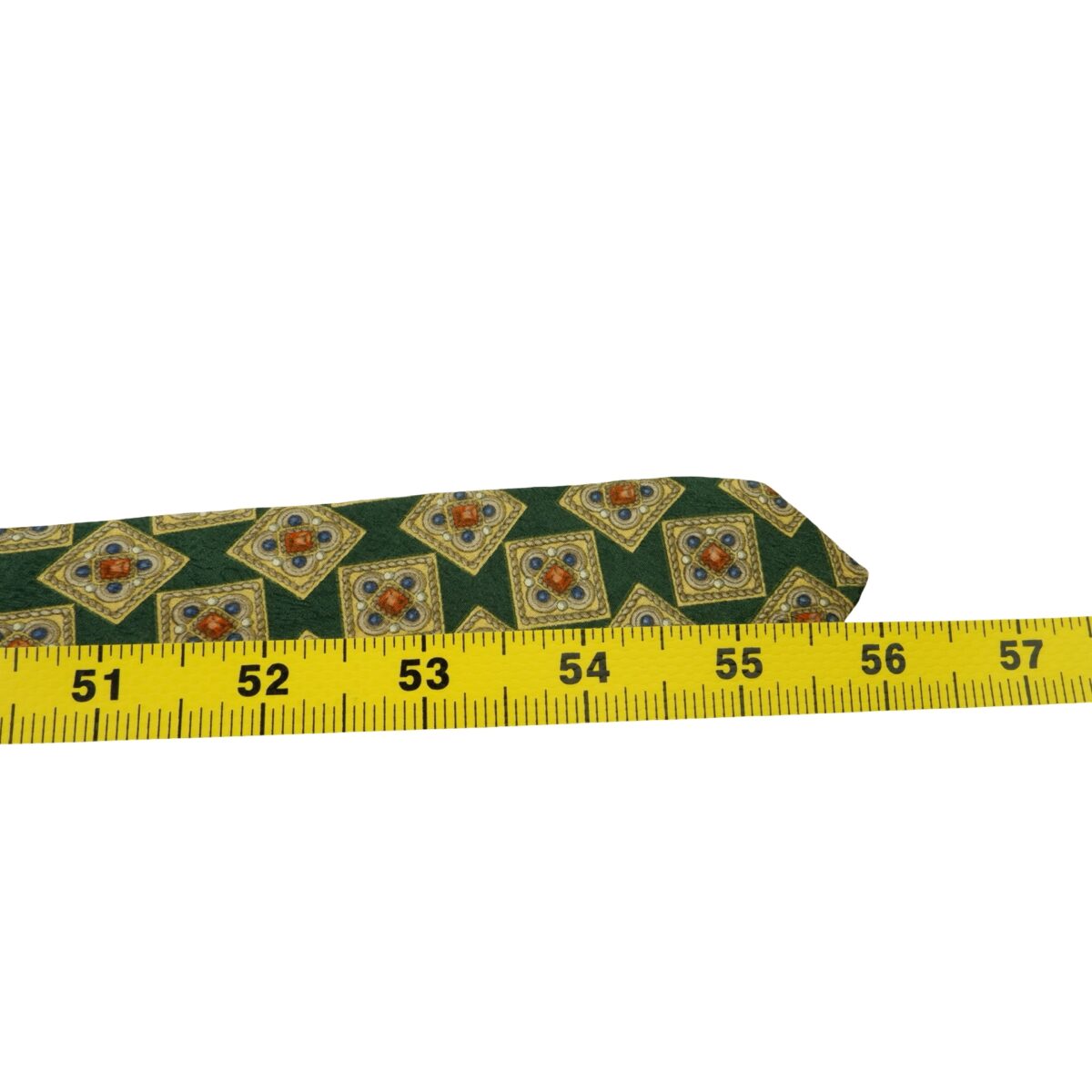 a16004 14 Valentino Tie Silk Green Geometric Italy (US Import Tax Included) มุมที่ 14