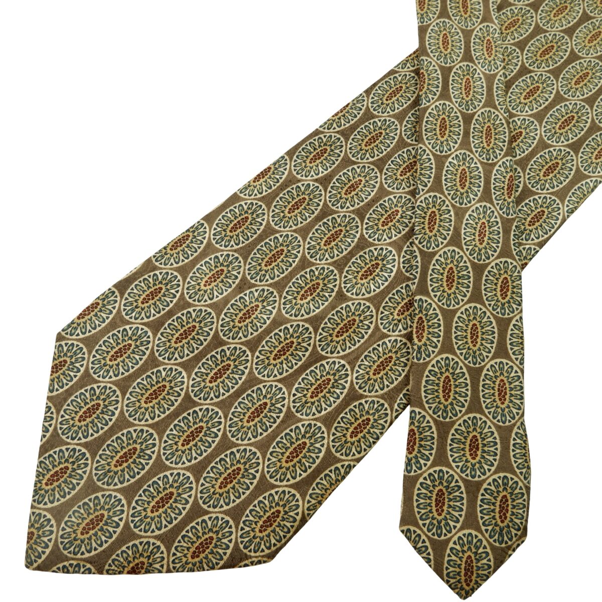 Valentino Tie Silk Brown Geometric Italy (US Import Tax Included) | mesabb clothing Valentino Tie Silk Brown Geometric Italy (US Import Tax Included) มุมที่ 2