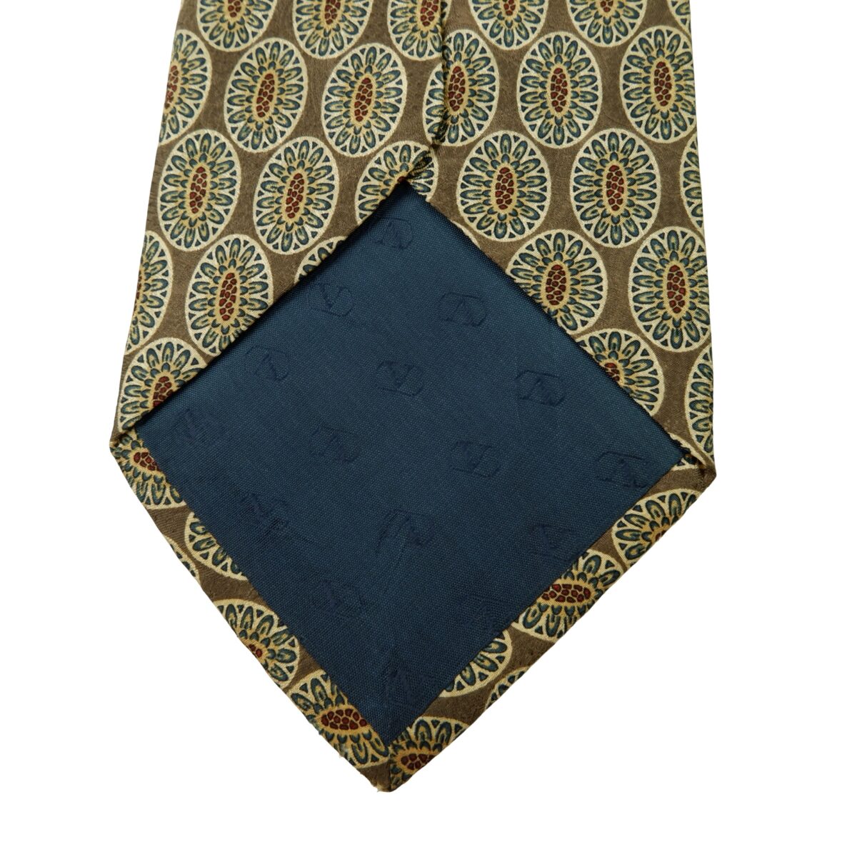 Valentino Tie Silk Brown Geometric Italy (US Import Tax Included) | mesabb clothing Valentino Tie Silk Brown Geometric Italy (US Import Tax Included) มุมที่ 8