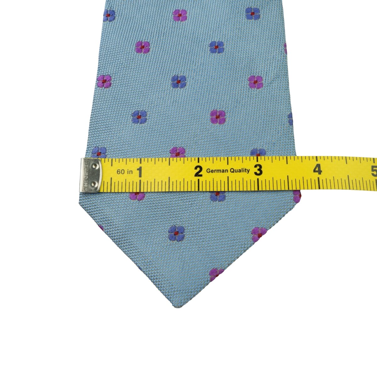 a16009 12 Paul Smith Tie Silk Blue Floral Pattern England (US Import Tax Included) มุมที่ 12