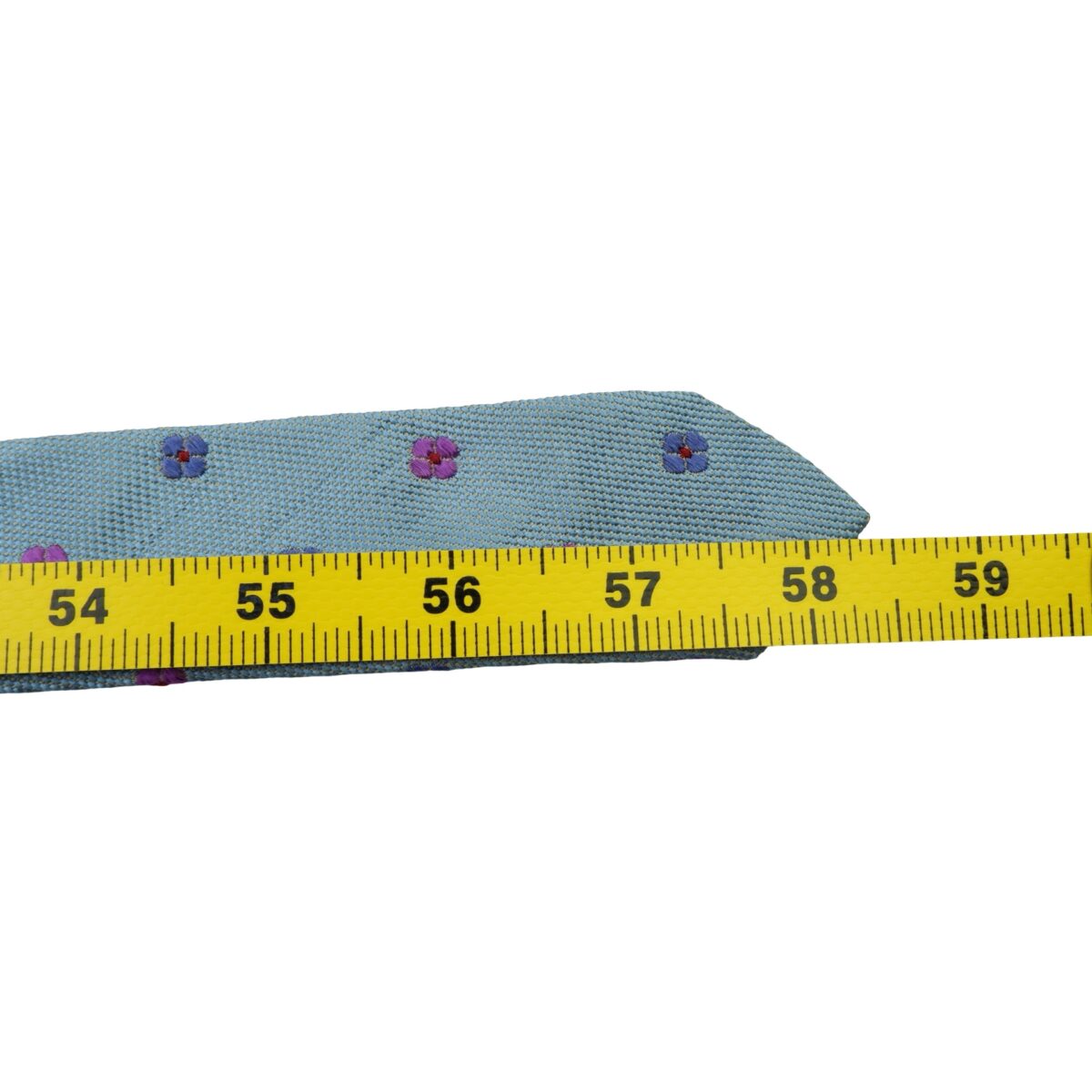 a16009 13 Paul Smith Tie Silk Blue Floral Pattern England (US Import Tax Included) มุมที่ 13
