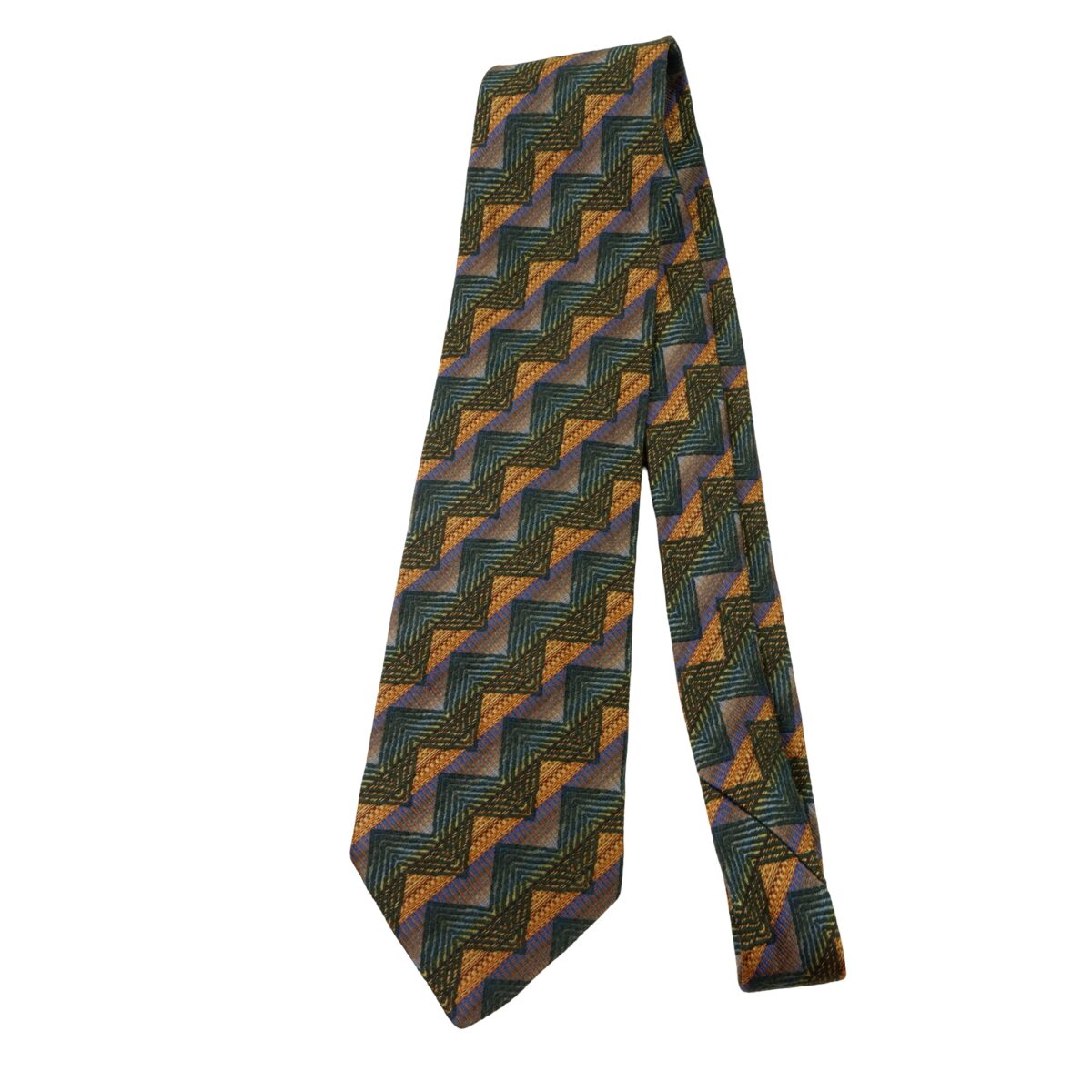 a16012 5 Missoni Tie Wool Silk Multicolor Geometric Italy (US Import Tax Included) มุมที่ 5