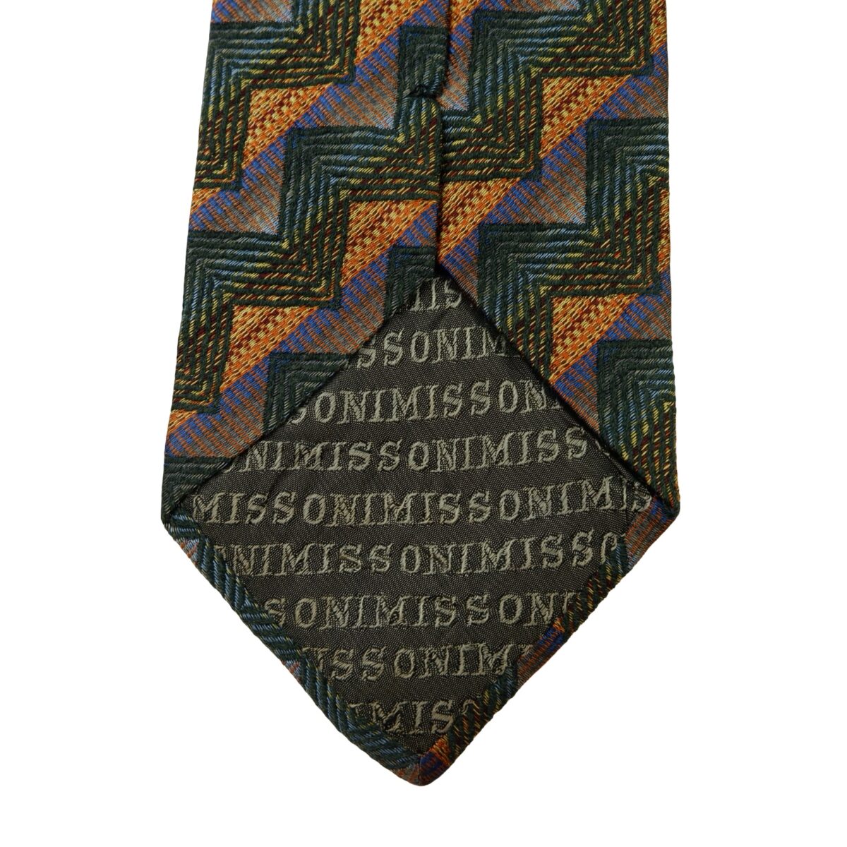 a16012 8 Missoni Tie Wool Silk Multicolor Geometric Italy (US Import Tax Included) มุมที่ 8