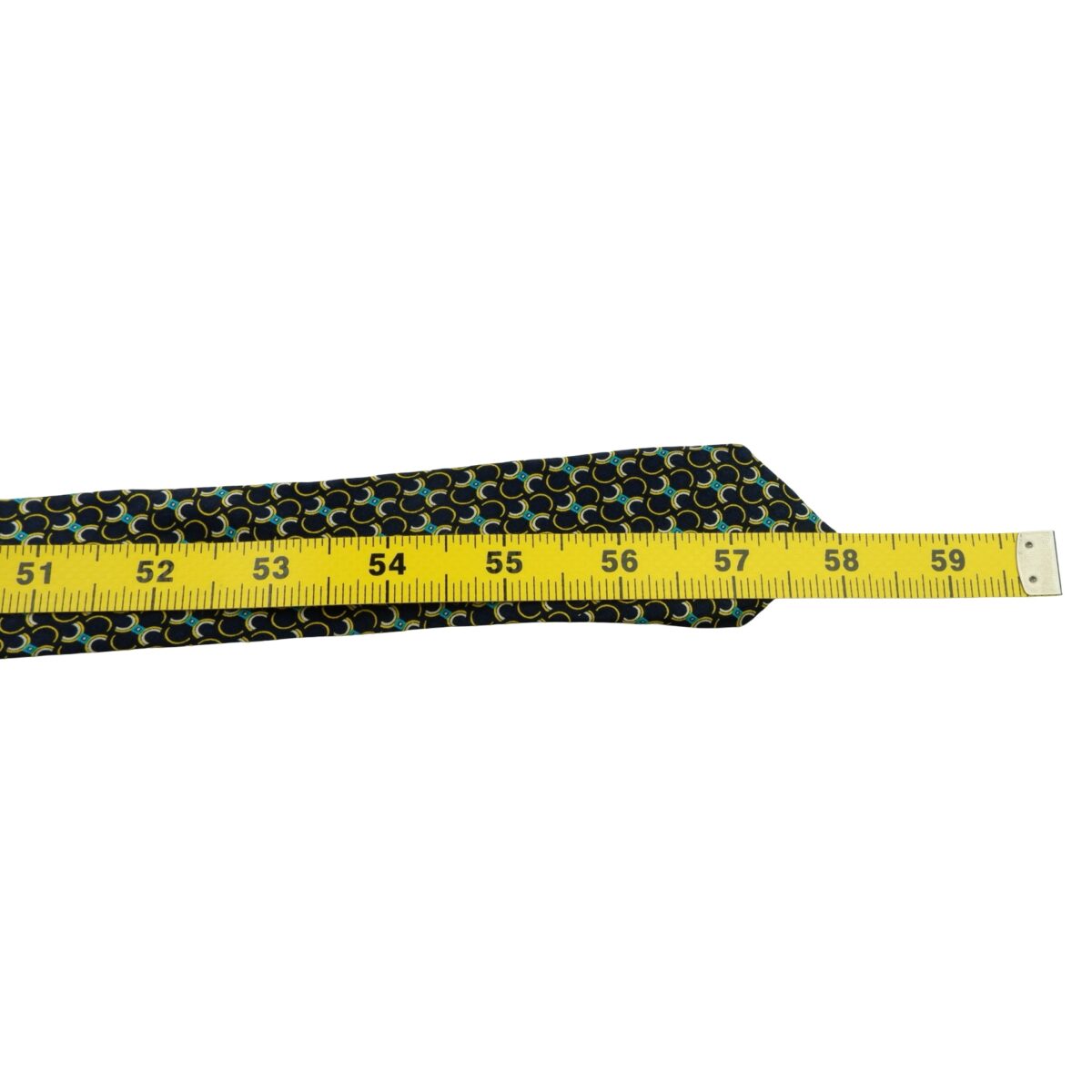 a16013 13 Yves Saint Laurent Tie Silk Black Geometric Italy (US Import Tax Included) มุมที่ 13