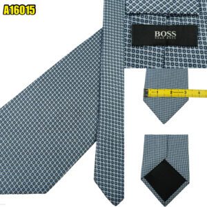 Hugo Boss Tie Silk Blue Italy (US Import Tax Included) มุมที่ 1
