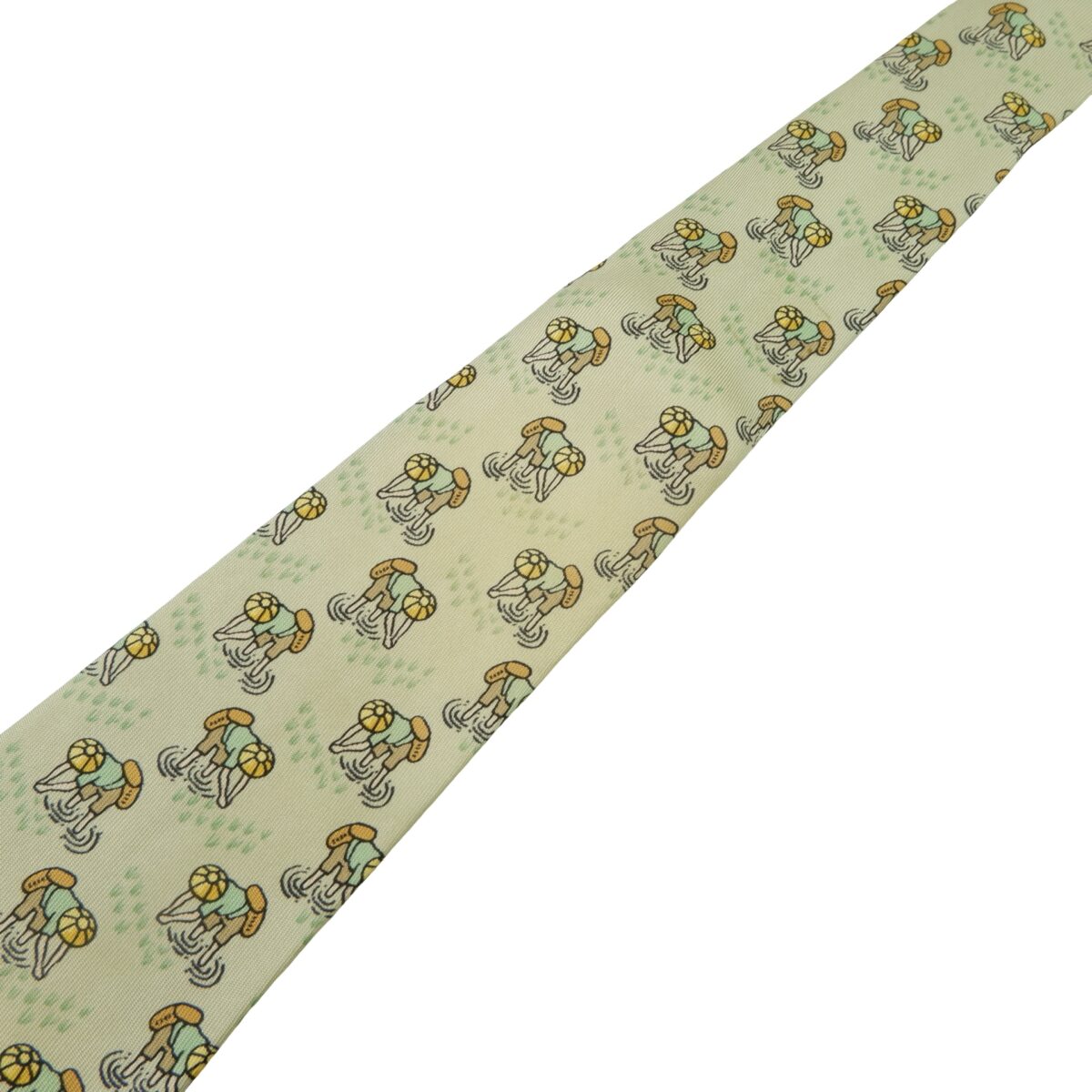 Hermes Tie Silk Beige Farmer Pattern France (US Import Tax Included) | mesabb clothing Hermes Tie Silk Beige Farmer Pattern France (US Import Tax Included) มุมที่ 13