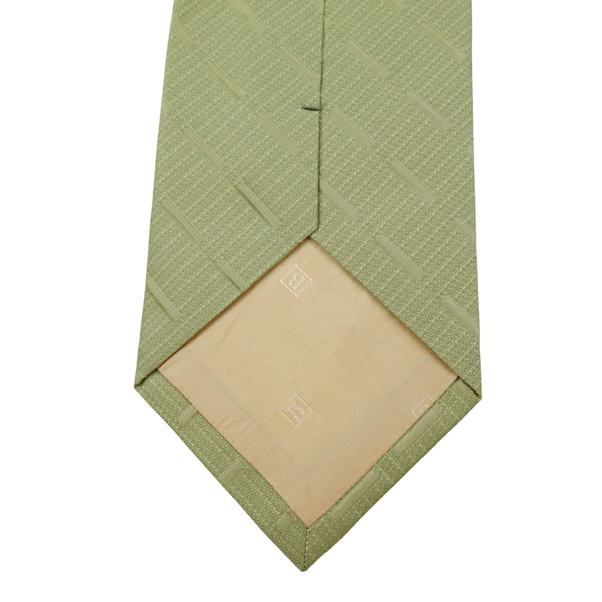 a16052 8 Balmain Tie Silk Olive Green Geometric Korea (US Import Tax Included) มุมที่ 8