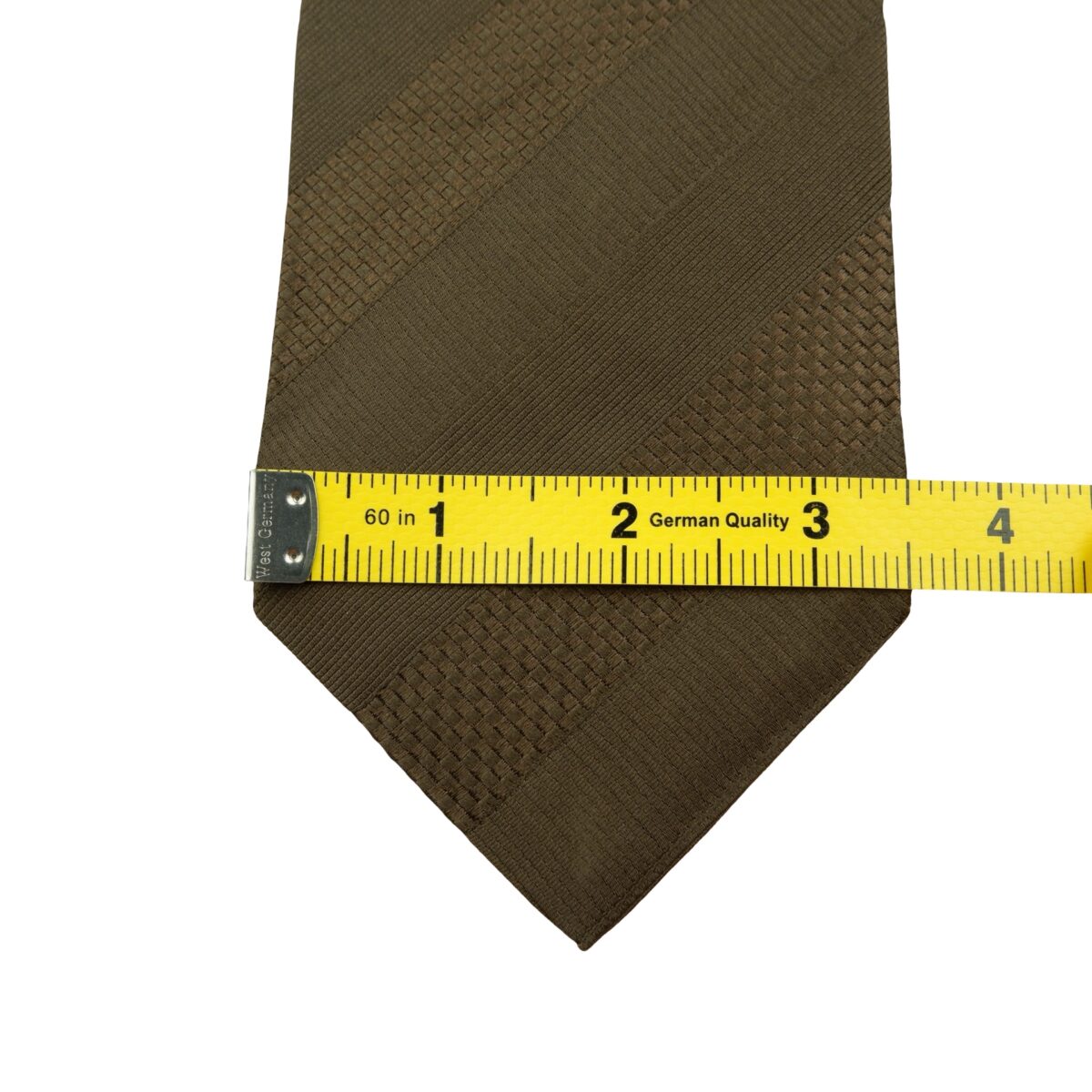a16056 12 Paul Smith Tie Silk Brown Stripe Italy (US Import Tax Included) มุมที่ 12