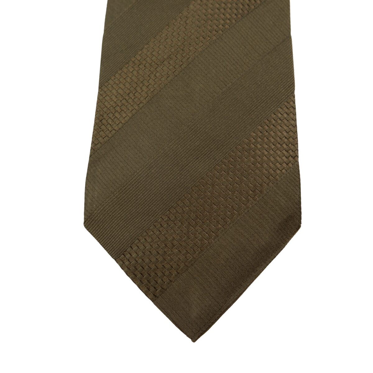 a16056 6 Paul Smith Tie Silk Brown Stripe Italy (US Import Tax Included) มุมที่ 6