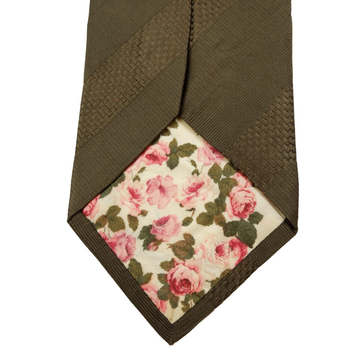 a16056 8 Paul Smith Tie Silk Brown Stripe Italy (US Import Tax Included) มุมที่ 8