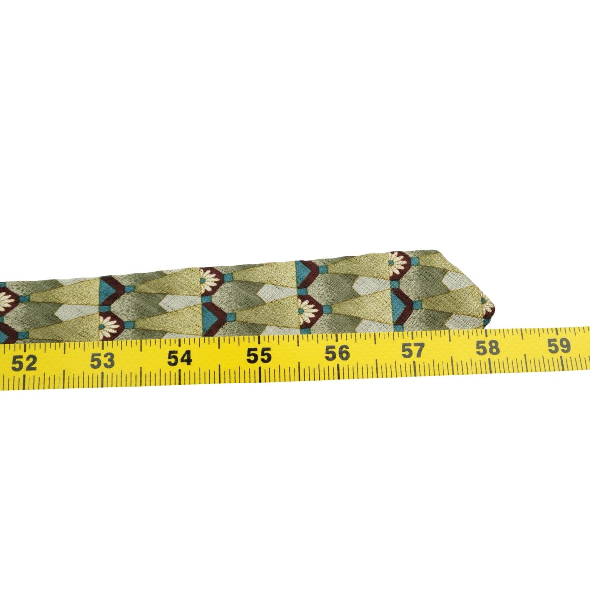 a16061 14 Ermenegildo Zegna Tie Silk Green Geometric Italy (US Import Tax Included) มุมที่ 14