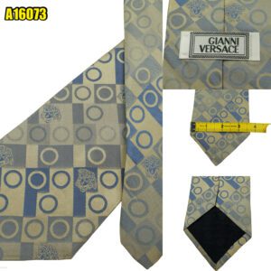Gianni Versace Tie Silk Brown Medusa Pattern Italy (US Import Tax Included) มุมที่ 1