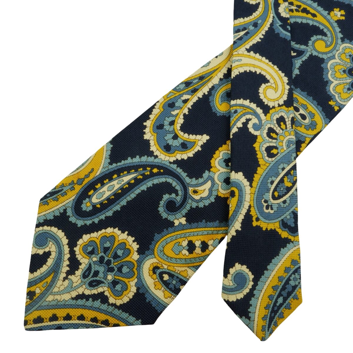 Etro Tie Silk Blue Paisley Pattern Italy (US Import Tax Included) | mesabb clothing Etro Tie Silk Blue Paisley Pattern Italy (US Import Tax Included) มุมที่ 2