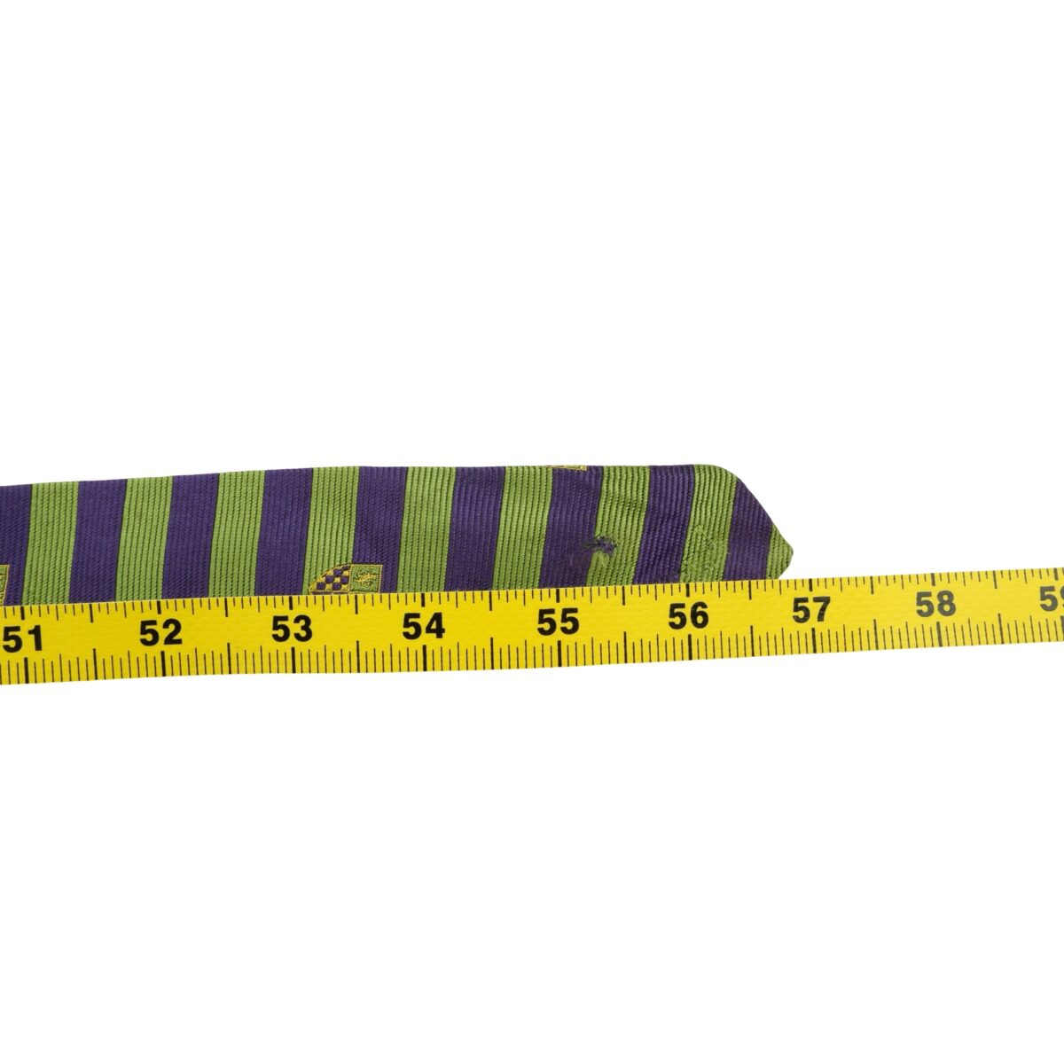a16077 13 Brooks Brothers Tie Silk Green Purple Stripe Badge USA (US Import Tax Included) มุมที่ 13