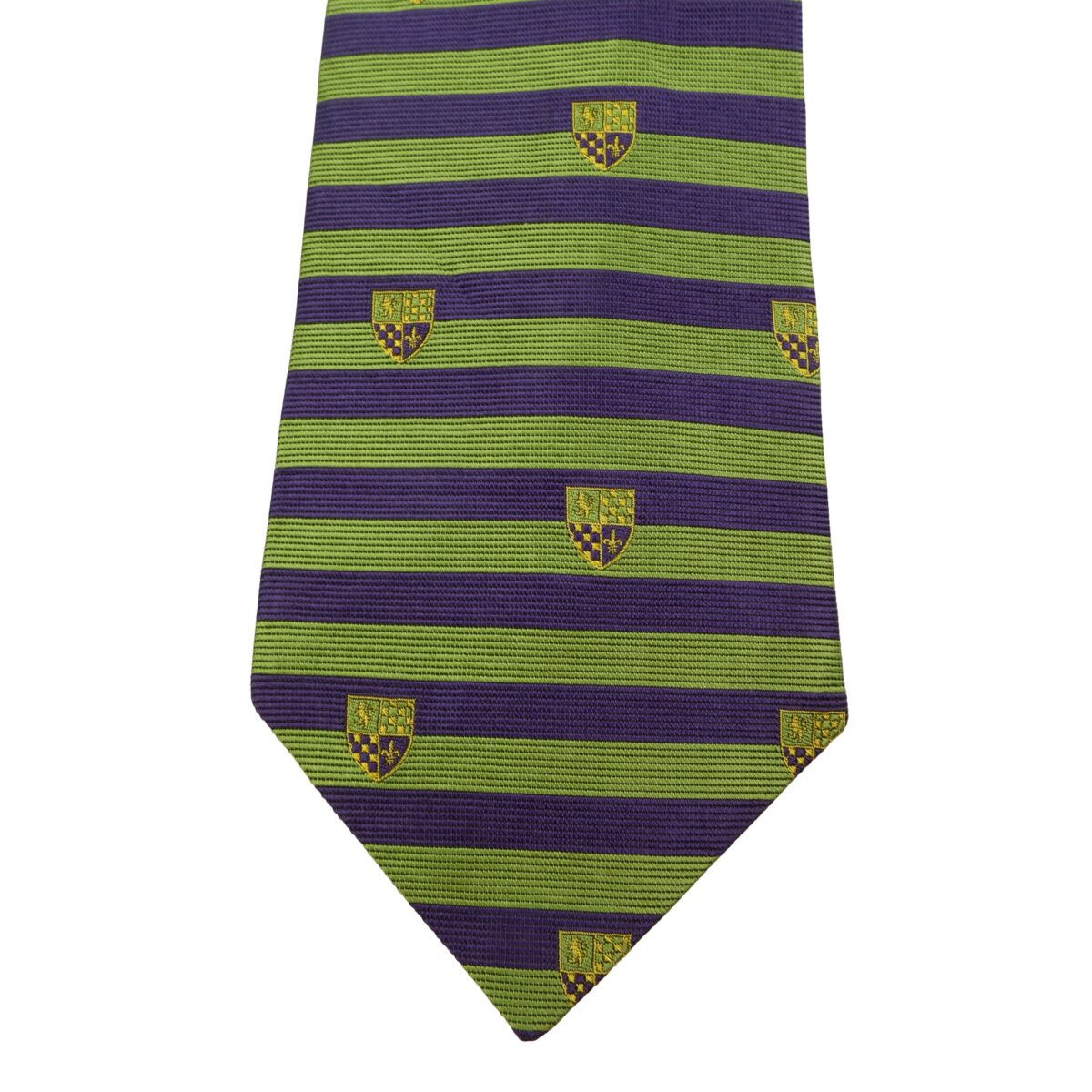 a16077 7 Brooks Brothers Tie Silk Green Purple Stripe Badge USA (US Import Tax Included) มุมที่ 7