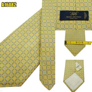 Brooks Brothers Tie Silk Gold Geometric USA (US Import Tax Included) มุมที่ 1