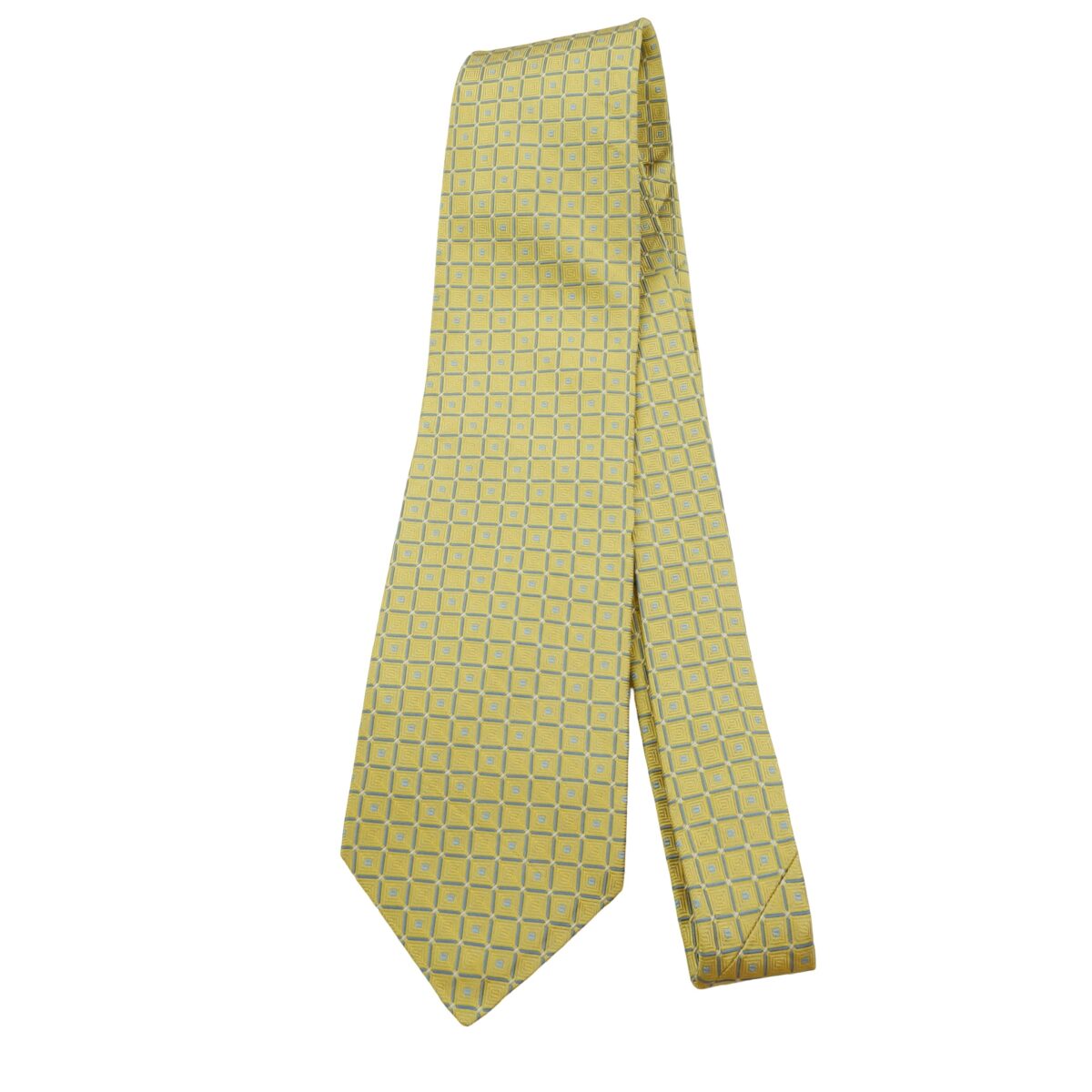 a16082 5 Brooks Brothers Tie Silk Gold Geometric USA (US Import Tax Included) มุมที่ 5
